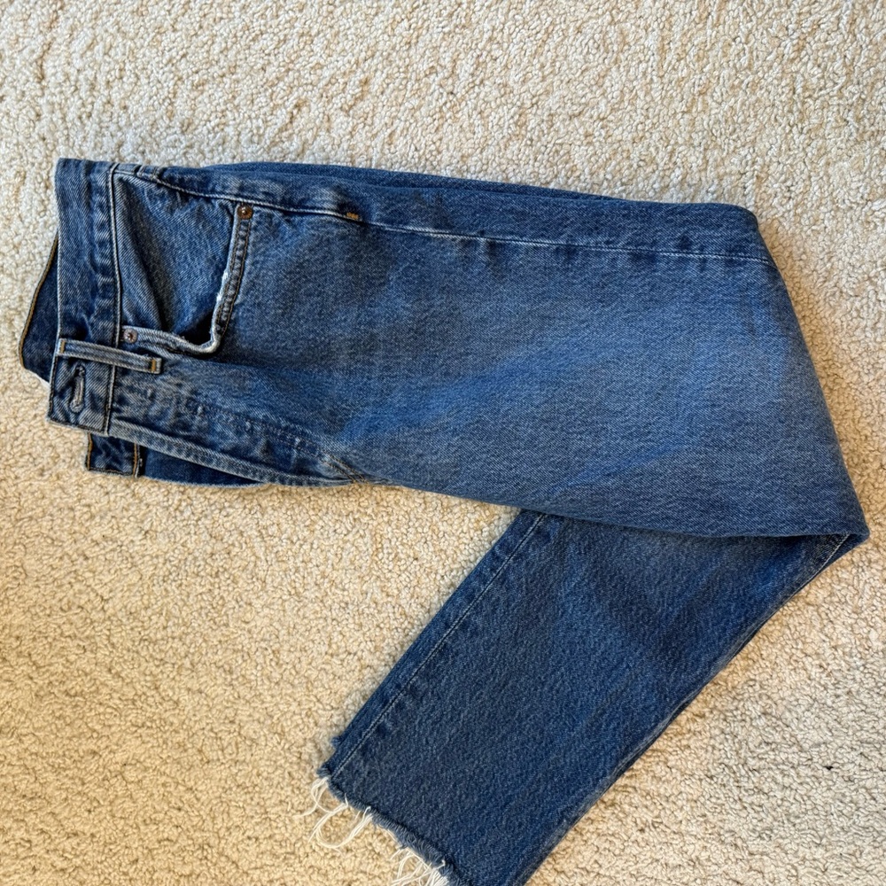 Agolde High Rise Blue Jeans Versatile Style - Picture 3 of 6